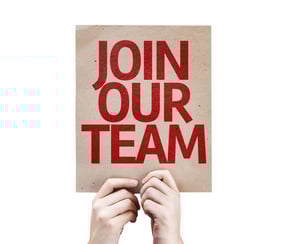Join Our Team card isolated on white background